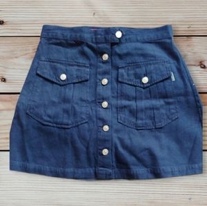 Revolt Denim Mini Skirt